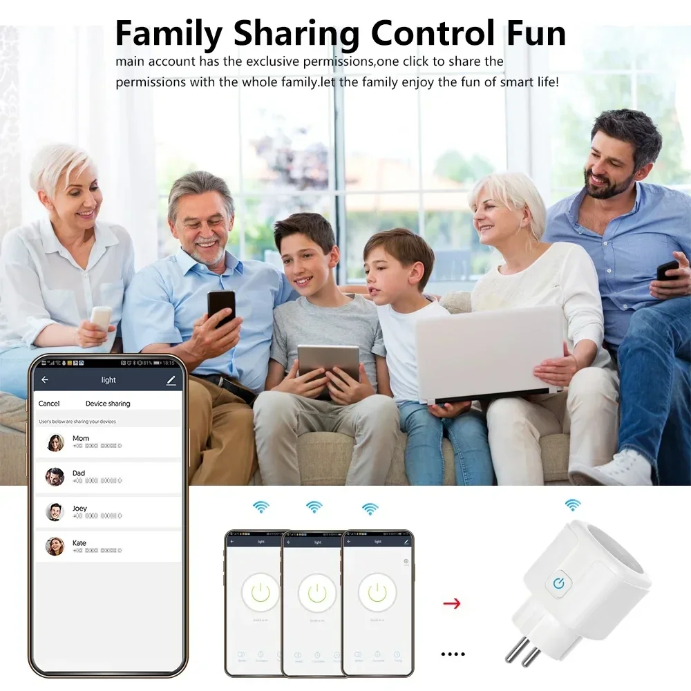 1PCS Zigbee 3,0 WiFi Smart Stecker EU Buchse Timer Adapter – Bild 4