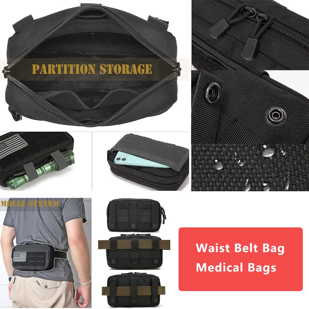 EDC Molle Taktische Tasche Hüfttasche Kompakte Utility-Beutel – Bild 3