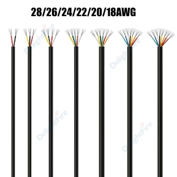 Ummanteltes Kabel 2, 3, 4, 5, 6, 7, 8-adriges elektrisches Kabel, 28, 26, 24, 22, 20, 18 AWG, elektronische