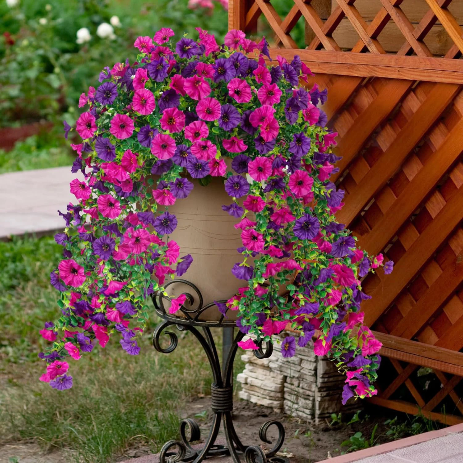 1/2 Stücke Künstliche Blumen Rebe Morning Glory Hochzeit – Bild 2