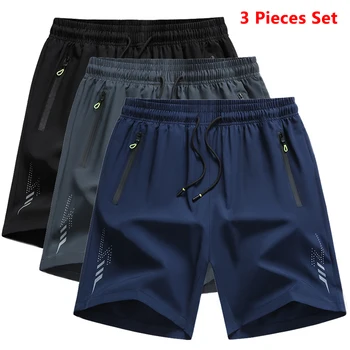 Laufshorts für Herren, Fitnessstudio, Sport-Shorts, schnell trocknend, Workout, Training, Fitness (3 Stück)