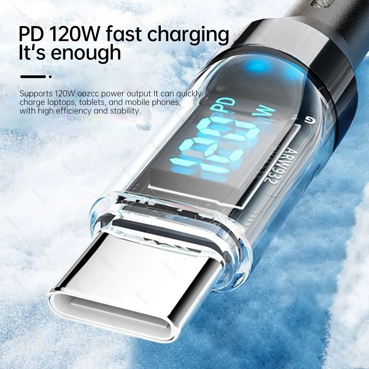 USB-A auf Lightning Kabel mit LCD-Wattanzeige für iPhone – Bild 5