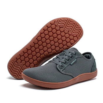 HOBIBEAR Minimalistische Barfußschuhe Unisex Wide Toe Zero Drop Walking Sneakers Mesh Leichte atmungsaktive