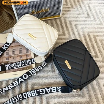 HOMEFISH PU-Schultertaschen für Damen, Handtasche, einfache Umhängetasche, lässige Messenger-Tasche, coole
