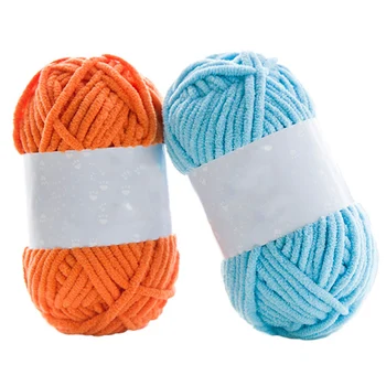 50 g dickes Samtgarn, handgefertigt, DIY-Strickgarn, Wolllinie, Baby-Schal, Mütze, weiches Chenille-Garn