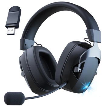 Gaming-Headset mit abnehmbarem Mikrofon mit Geräuschunterdrückung, 2,4 G Bluetooth, USB-3,5 mm kabelgebundener