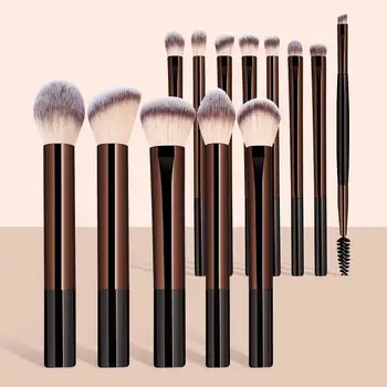 Make-Up Pinsel Set Foundation Concealer Pulver Lidschatten Rouge Pinsel Kabuki Blending Kosmetische (13 Stück)