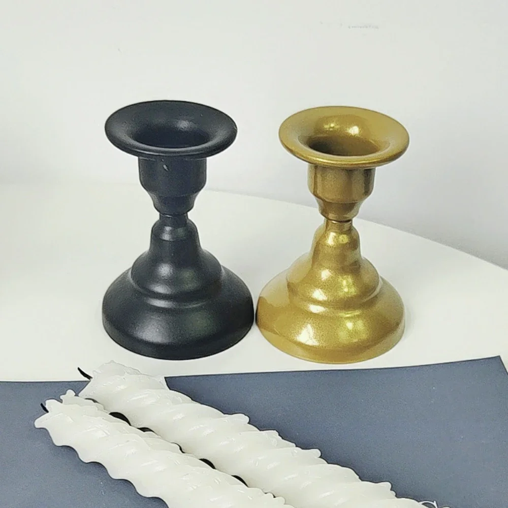 2-köpfige Kerzenhalter Retro Metall Home Art Hochzeits – Bild 3
