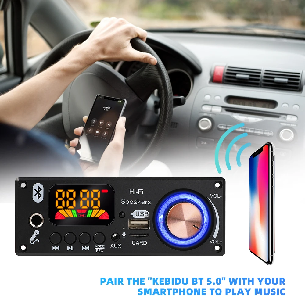 Bluetooth 5.1 MP3 WMA WAV Decoder Board 12V – Bild 6