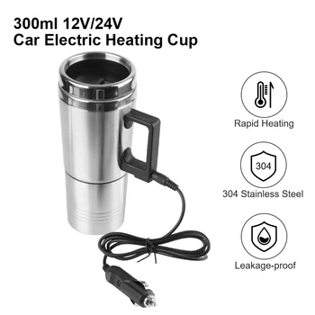 Fahrzeug Heizung Tasse Camping Reise Wasserkocher Elektrische Heizung Auto Wasserkocher Edelstahl 12V/24V