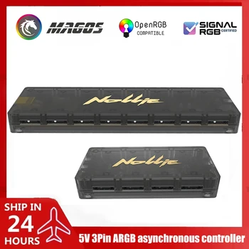 Nollie RGB Asynchrone Controller HUB 8/16 Wege adressierbarer ARGB-Splitter unterstützt Software