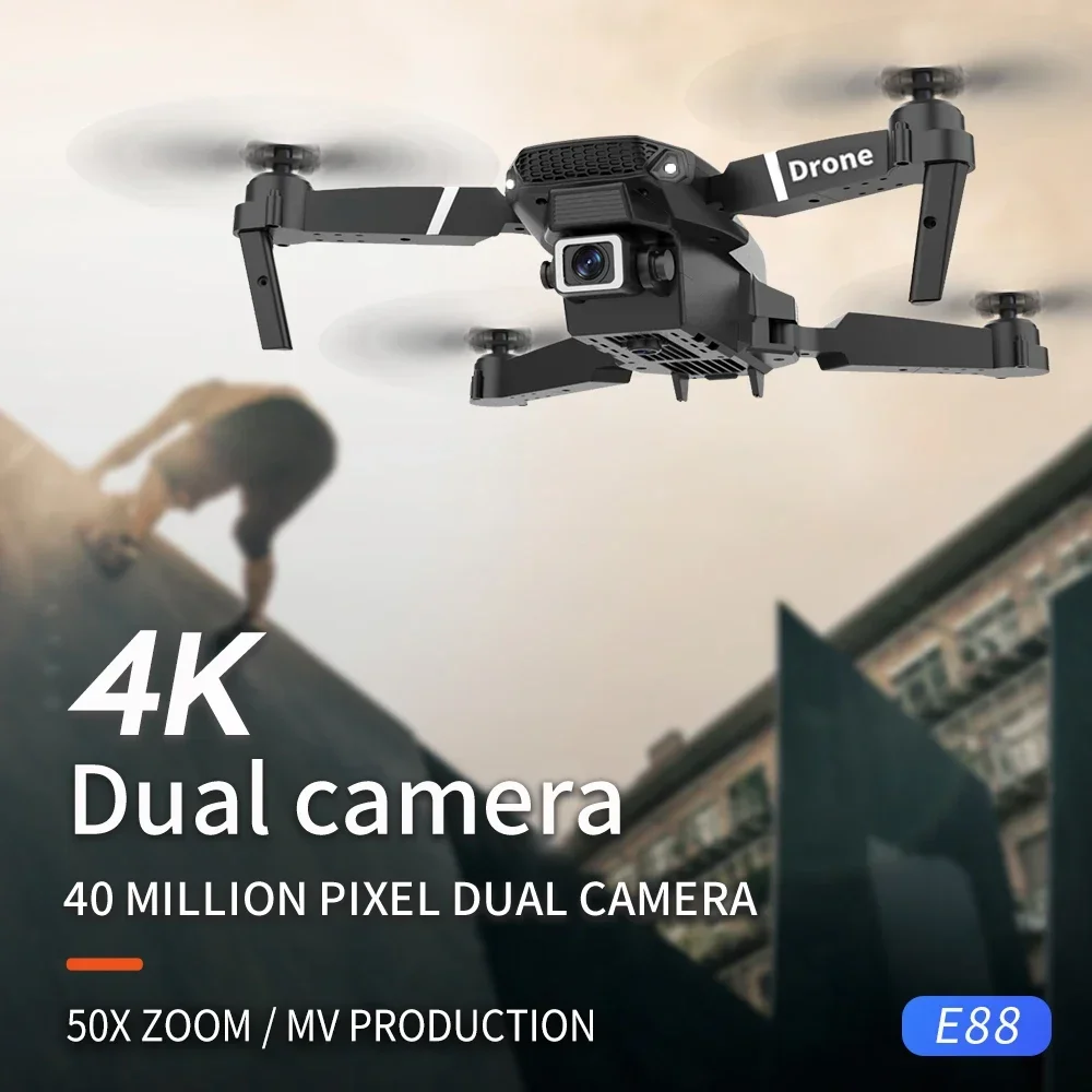 2025 E88 Pro WiFi FPV Drohne mit Single Dual 4K 1080P Kamera – Bild 3