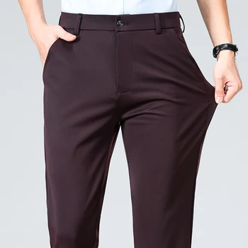 Sommer Herbst Dünne Hosen Männer Formale Kleid Anzug Hosen Arbeit Hosen Qualität Business Casual Hosen Schwarz