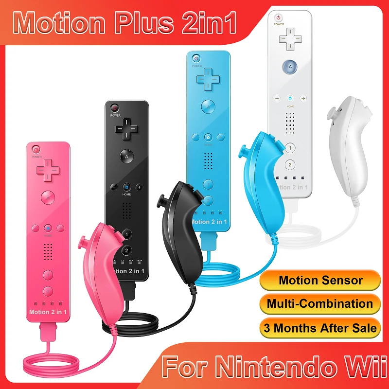 2 in 1 für Nintendo Wii Controller Set optionale Bewegung