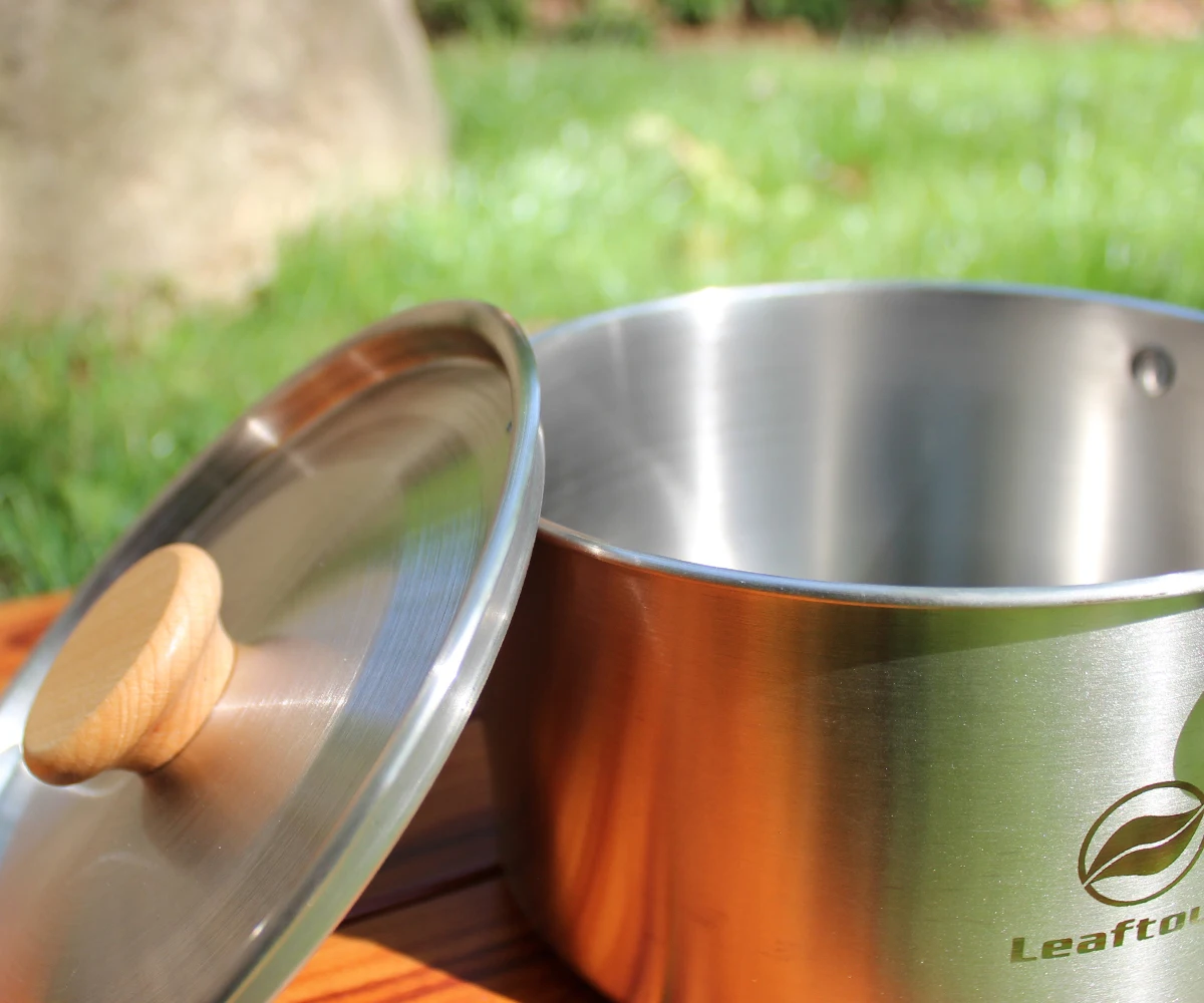 Leaftour Camping-Kochgeschirr-Set aus Edelstahl – Bild 4