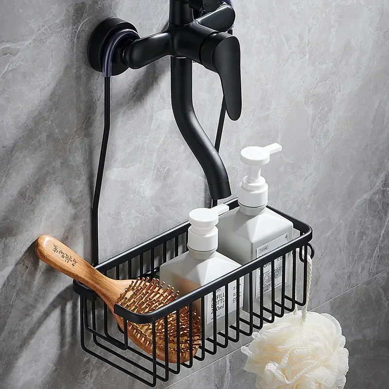 Badezimmerregal aus Aluminium ohne Bohren, Duschregal – Bild 2