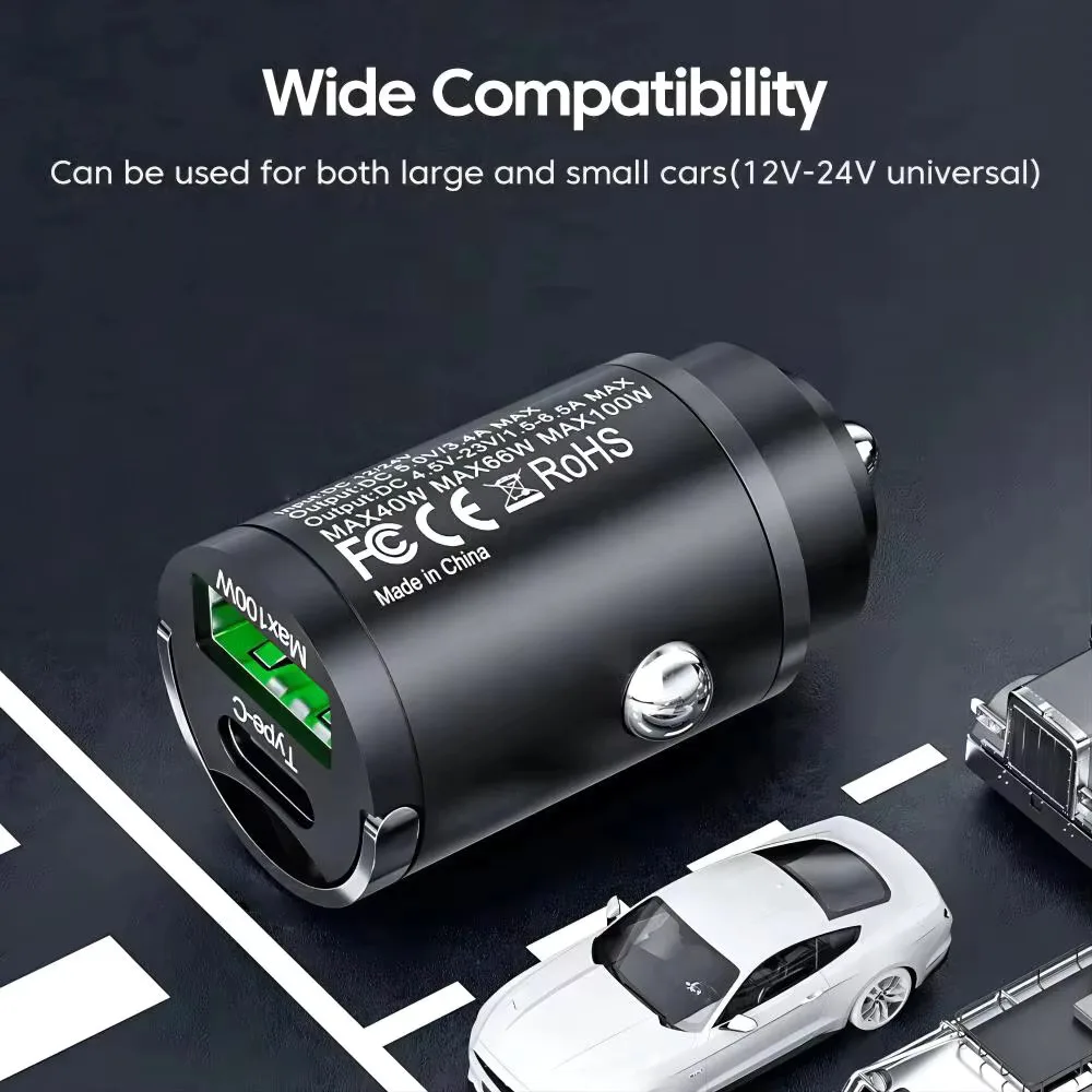 Mini Auto-Ladegerät 100 W mit USB-C PD und QC 3.0 – Bild 6
