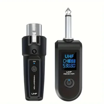 UHF Drahtloses Mikrofonsystem XLR Sender Empfänger für dynamisches Mikrofon Gitarren-Audio-Mixer PA-System