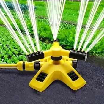 360-Grad-automatisches rotierendes Wasserrohr-Set, Garten-Rasen-Sprinkler, Hof, große Flächenabdeckung