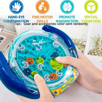 3D Kreative Puzzle Labyrinth Magie Transparent Puzzle Geschwindigkeit Cube Rolling Ball Magie UFO Labyrinth