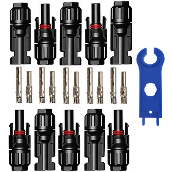 5 Paare/los Solar Anschlüsse mit 2 stücke Schraubenschlüssel Wasserdichte Solar Panel Stecker SOLAR PV Stecker