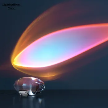 Italienische Designer Tischlampe Led Kristall Auge des Himmels Eiförmige Lampen Wohnzimmer Schlafzimmer Dekor