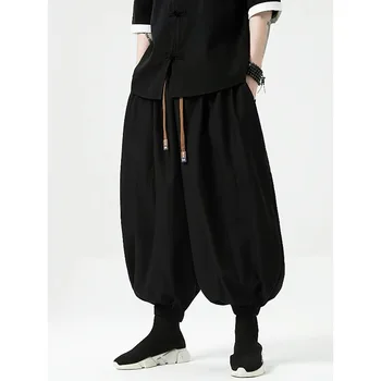 FGKKS Herrenhosen im Koreanischen Stil, Modische Loose-Fit Baumwollhosen für Männer, Outdoor
