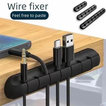 Kabelhalter-Clips Kabelmanagement-Organizer aus Silikon für USB-Ladekabel, Mauskabel, PC, Büro, Zuhause, Auto