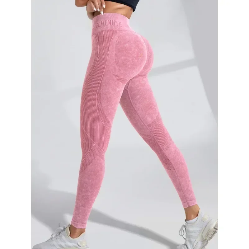 Frauen Nahtlose Turnhalle Hohe Taille Yoga Hosen Hüfte Heben – Bild 6