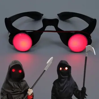 Halloween Horror Rote Brillen Requisiten Lustige Gruselige Horror Brille Party Tricky Eyes Cosplay Prop Glow