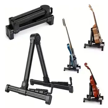 Faltbarer Gitarrenständer für Akustikgitarren, elektrisch und Bass, tragbar und leicht, einfacher Bodenständer
