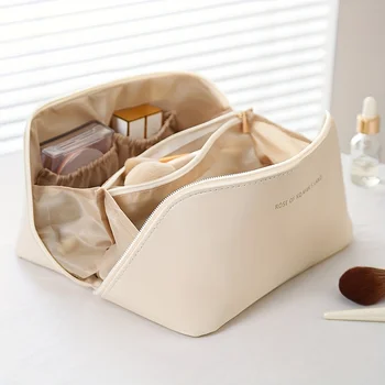 Make-up-Organizer für Damen, Kulturbeutel, Make-up-Koffer, Aufbewahrungstasche, luxuriöse Damenbox
