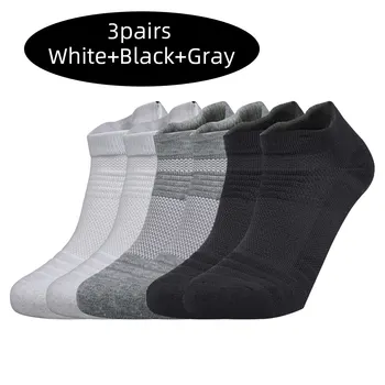 3 Paar Sportsocken für Herren und Damen, kurze Laufsocken, Performance-Knöchelkissen, verschleißfest
