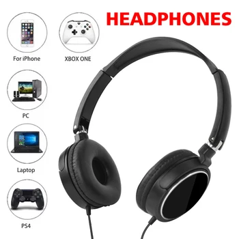 3,5 mm/Typ-C-Kopfhörer mit Kabel, Geräuschunterdrückung, Business-Over-Ear-Headset, flexibel, verstellbar