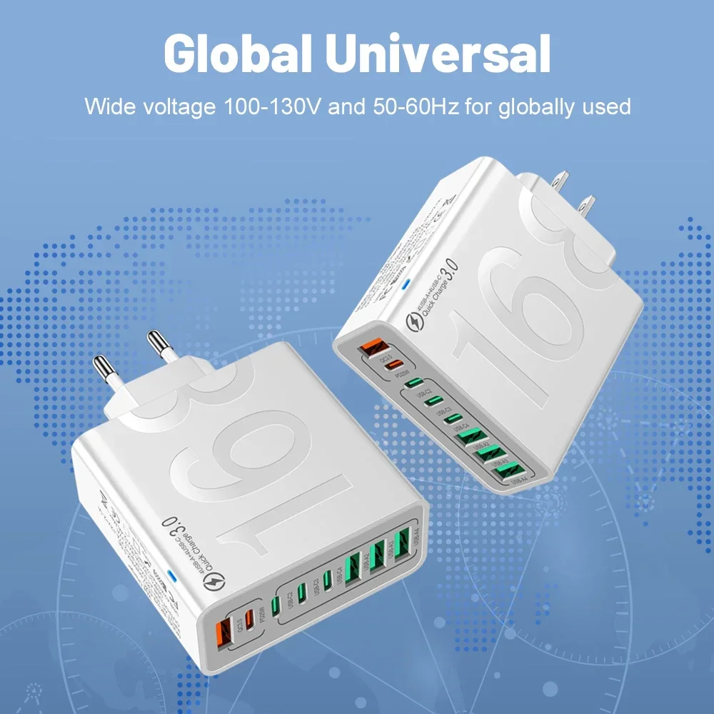 USB-C-Ladegerät, mehrere 8 Anschlüsse, Typ C, hohe – Bild 6