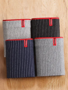 Herrenunterwäsche, 4 Paar Höschen, stilvolle Herren-Boxershorts sind atmungsaktiv und bequem, gestreifte