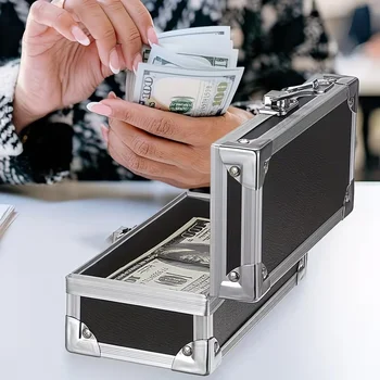 Abschließbare Kassenbox, zur Aufbewahrung von Bargeld, Münzaufbewahrung, Einreihiger Währungsschub