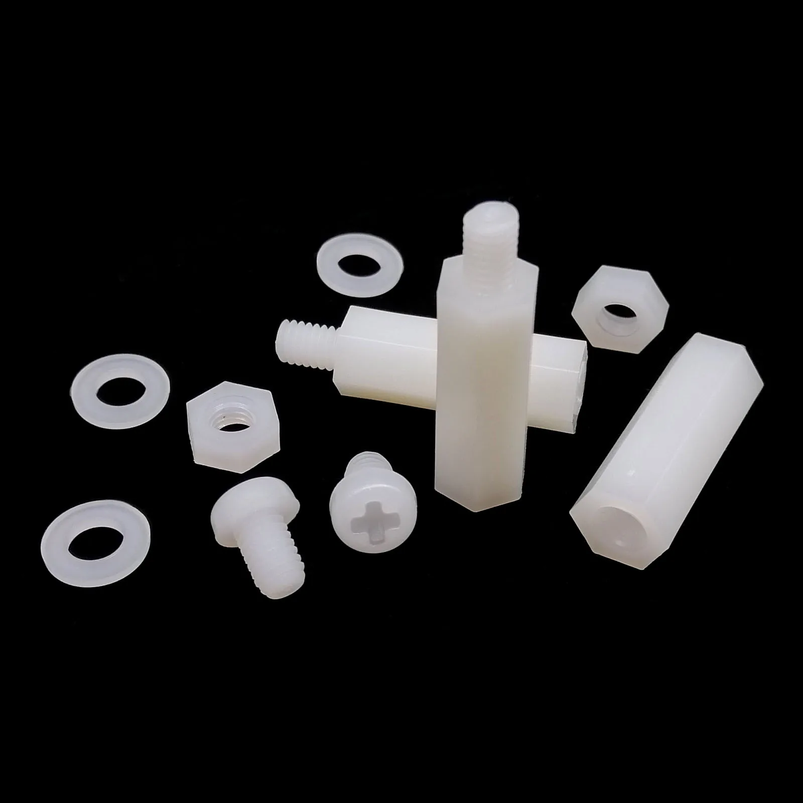 1 Box Kunststoff Nylon Sechskant Sechskant Abstandshalter – Bild 4