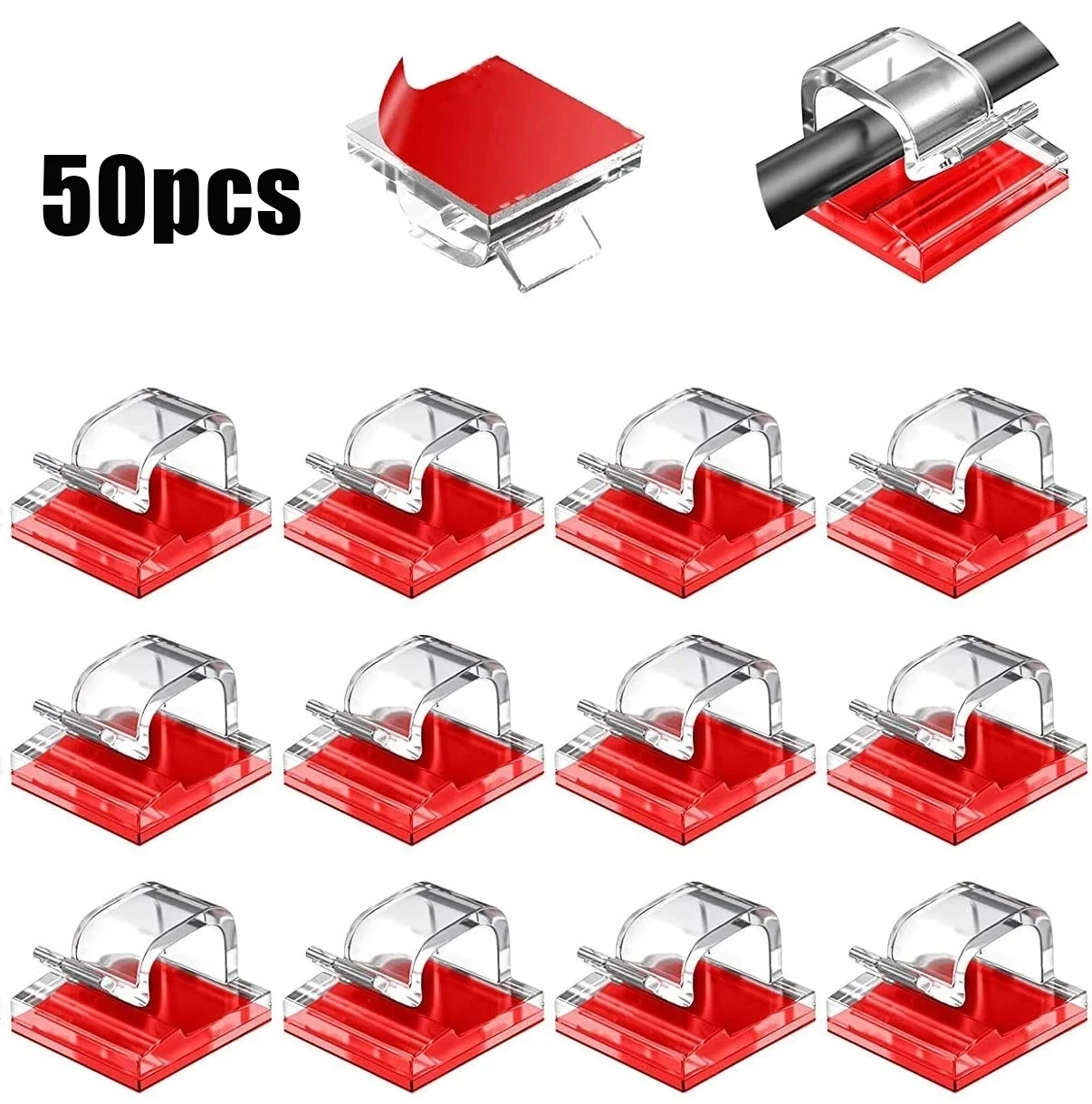 50 Stück Kabel-Organizer-Clips