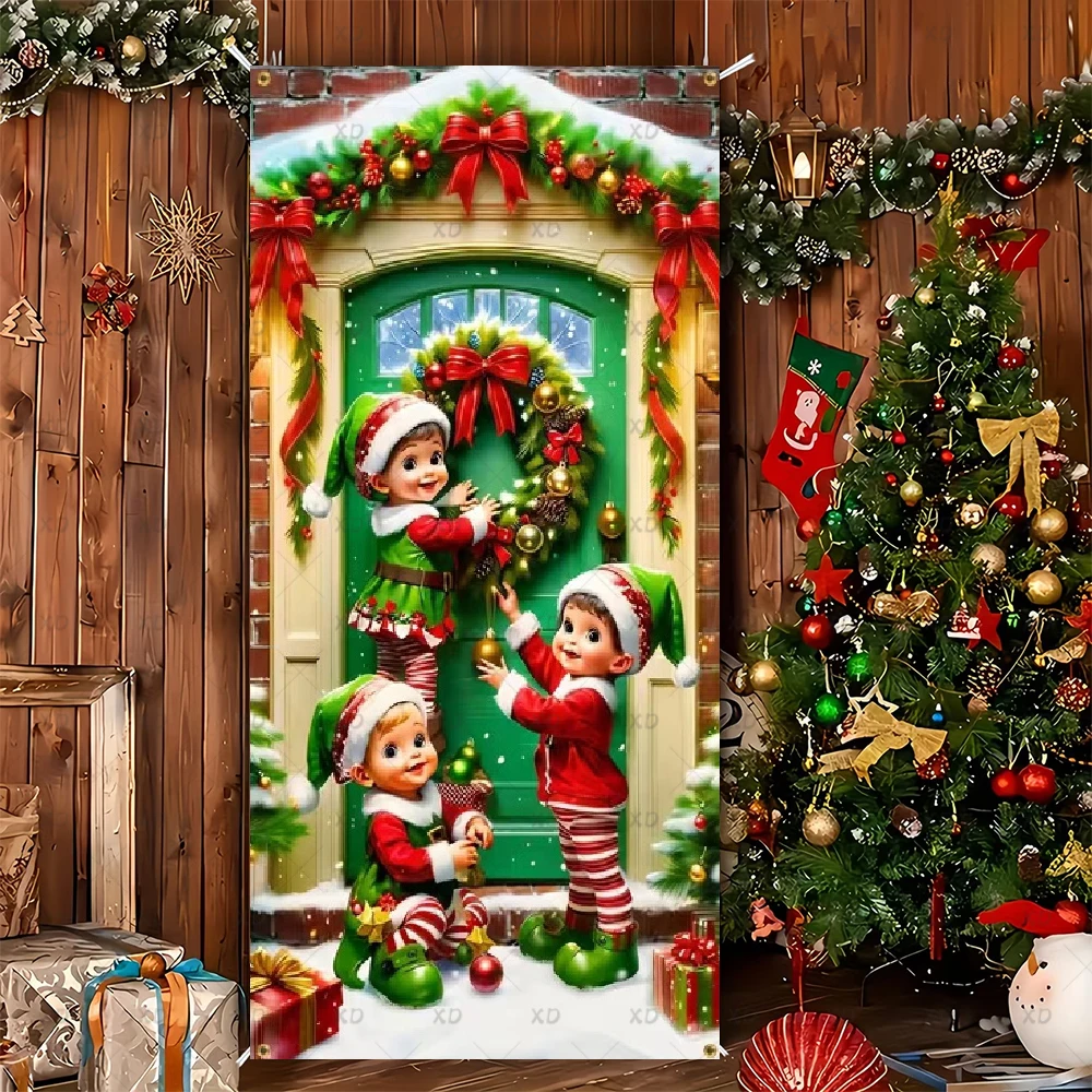 Weihnachtskranz Türhänger Hintergrund Weihnachten Winter – Bild 5