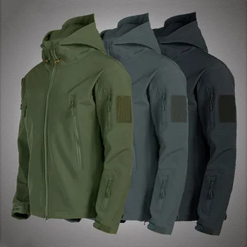 Militärische Haifischhaut Soft Shell Jacken Männer Taktische Winddichte Wasserdichte Jacke Männer Armee Kampf