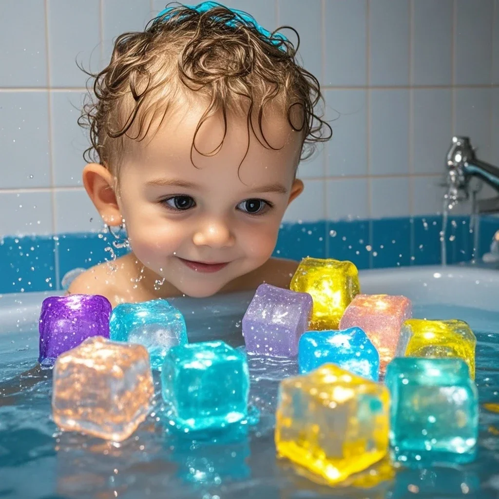 6/12PCS Baby Bad Badewanne LED Leuchten Spielzeug Bunte