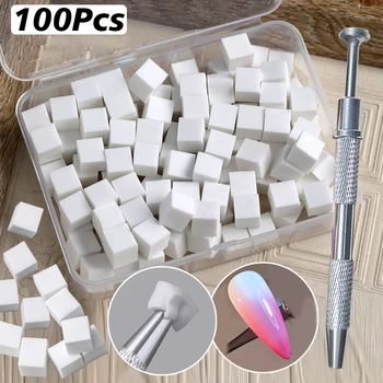 Platz Nail art Schwamm Set Gradienten Nagel Pinsel Gel Polnisch DIY Design Nagel Schwamm Greifen stift