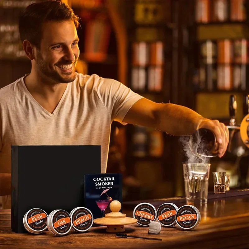 Whiskey-Räucher-Set mit Holzspäne, 6 Geschmacksrichtungen – Bild 5
