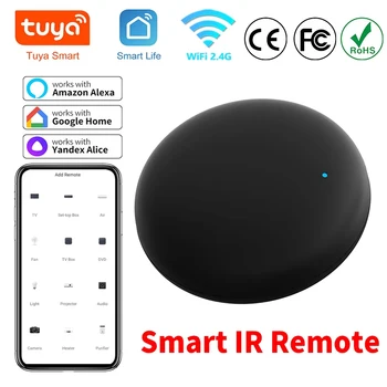 Tuya WiFi IR-Fernbedienung Smart Universal für TV Klimaanlage Alexa Fernbedienung Kompatibel mit Google Home