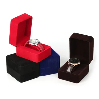Uhrenbox Mode Samt Runde Ecke Smartwatch Uhr Aufbewahrungskoffer Schmuck Zubehör Business Verpackungsboxen