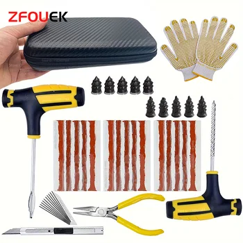 ZFOUEK Autoreifen-Reparatur-Set, Punktionsstopfen, Werkzeuge, Reifenpunktion, Notfall, für Reifenstreifen