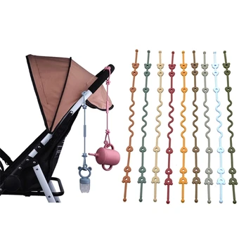 Baby Schnullerkette mit Sicherheitsgurten Silikonhalter Kinderwagen & Hochstuhl Zubehör Trinkbecherhalter Gurt