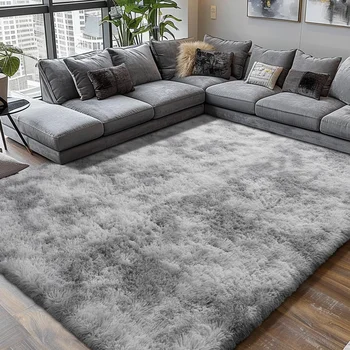 VIKAMA Ultra-Weicher Flauschiger Teppich, Schlafzimmer & Wohnzimmer Innenbodenmatte, Kinderzimmer-Teppich