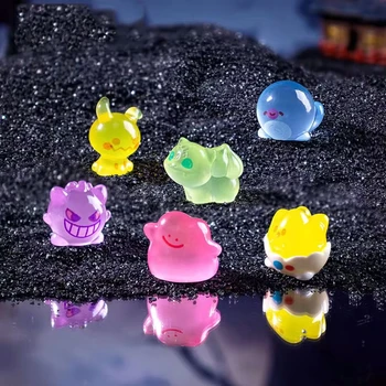 Pocket Monsters Anime Figuren, niedliche Schreibtisch-Dekoration, Spielzeug, Kawaii Ornament (6 Stück)